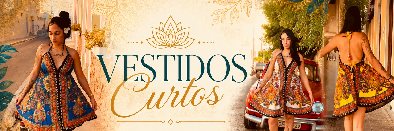 Vestidos Indianos Curtos